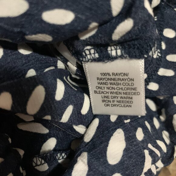 LOFT NAVY & WHITE GEOMETRICAL PATTERN SLEEVELESS JUMPSUIT MEDIUM-EUC - Picture 12 of 12